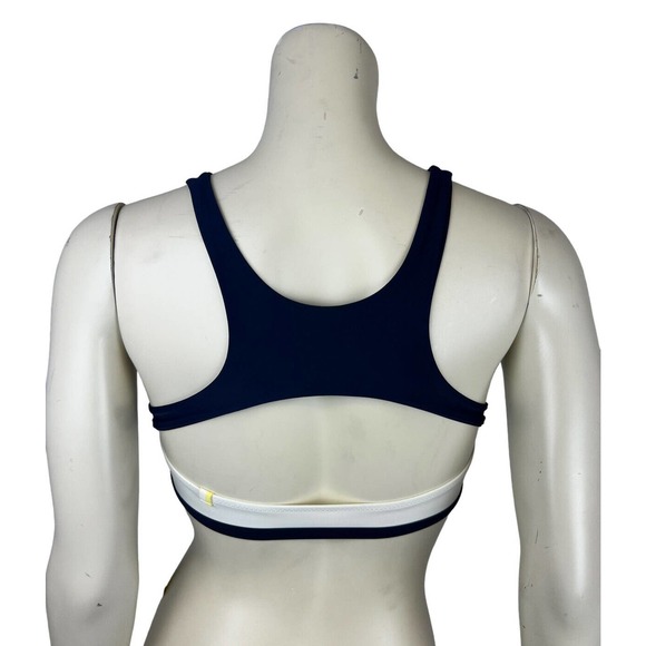 NEW Summersalt Swim Shoreline Bikini Top 2 Cutout Colorblock Blue White Sporty - Picture 5 of 12